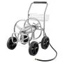 VEVOR Hose Reel Cart, Hold Up to 91.44 m of 1.59 cm Hose, Garden Water Hose Carts Mobile Tools with 4 Wheels, Heavy Duty Powder-coated Steel Outdoor Planting with Storage Basket, for Garden, Yard, Lawn