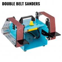 Vevor 950W Double Axis Bench Belt Sander Grinding Machine Variable Speed Grinder