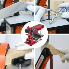 VEVOR Belt Sander 4" x 36", Disc Combo Sander 6",Electric Adjustable Bench Belt Sander 375W,Grinder Bench Sanding Machine With 4 Rubber Foot Pad