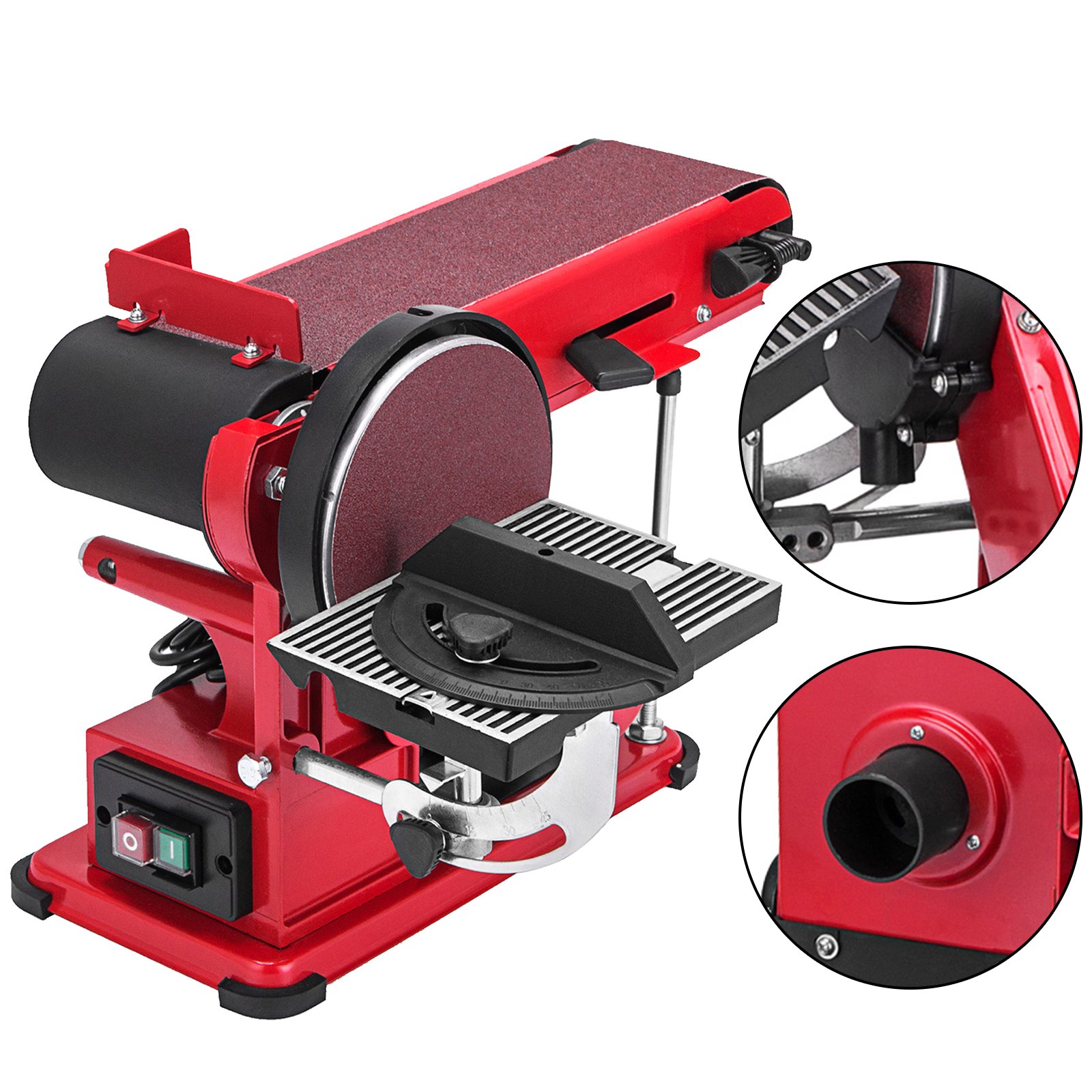 Sweiko Belt Sander 4" x 36", Disc Combo Sander 6",Electric Adjustable Bench Belt Sander 375W,Grinder Bench Sanding Machine With 4 Rubber Foot Pad Sweiko Belt Sander 4" x 36", Disc Combo Sander 6",Electric Adjustable Bench Belt Sander 375W,Grinder Bench Sanding Machine With 4 Rubber Foot Pad