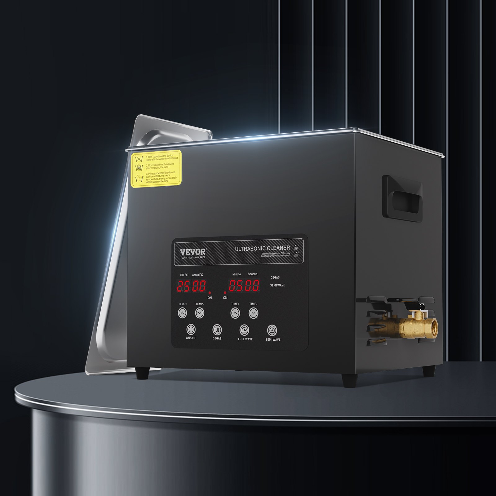 VEVOR Ultrasonic Cleaner 10L čisticí stroj s časovačem ohřívačem a košem 240W