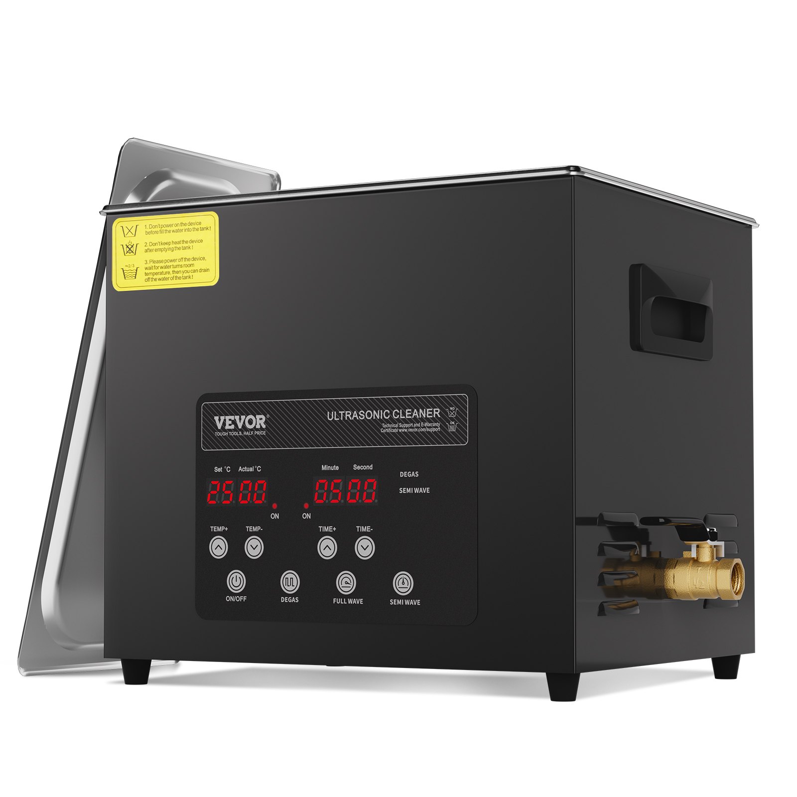 VEVOR Ultrasonic Cleaner 10L čisticí stroj s časovačem ohřívačem a košem 240W