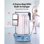 29 Inch Dance Bag with Garment Rack Rolling Duffle with Wheels for Travel Blue