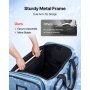 29 Inch Dance Bag with Garment Rack Rolling Duffle with Wheels for Travel Blue