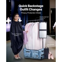 29 Inch Dance Bag with Garment Rack Rolling Duffle with Wheels for Travel Blue