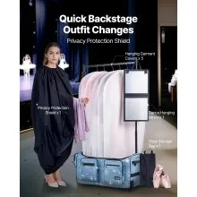 29 Inch Dance Bag with Garment Rack Rolling Duffle with Wheels for Travel Blue