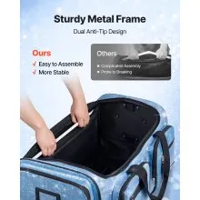 29 Inch Dance Bag with Garment Rack Rolling Duffle with Wheels for Travel Blue