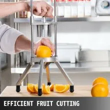 VEVOR 4-Section Commercial Easy Wedger Cuchilla de acero inoxidable Fruit Lim Slicer, Lemon Cutter para Home Bar Restaurant
