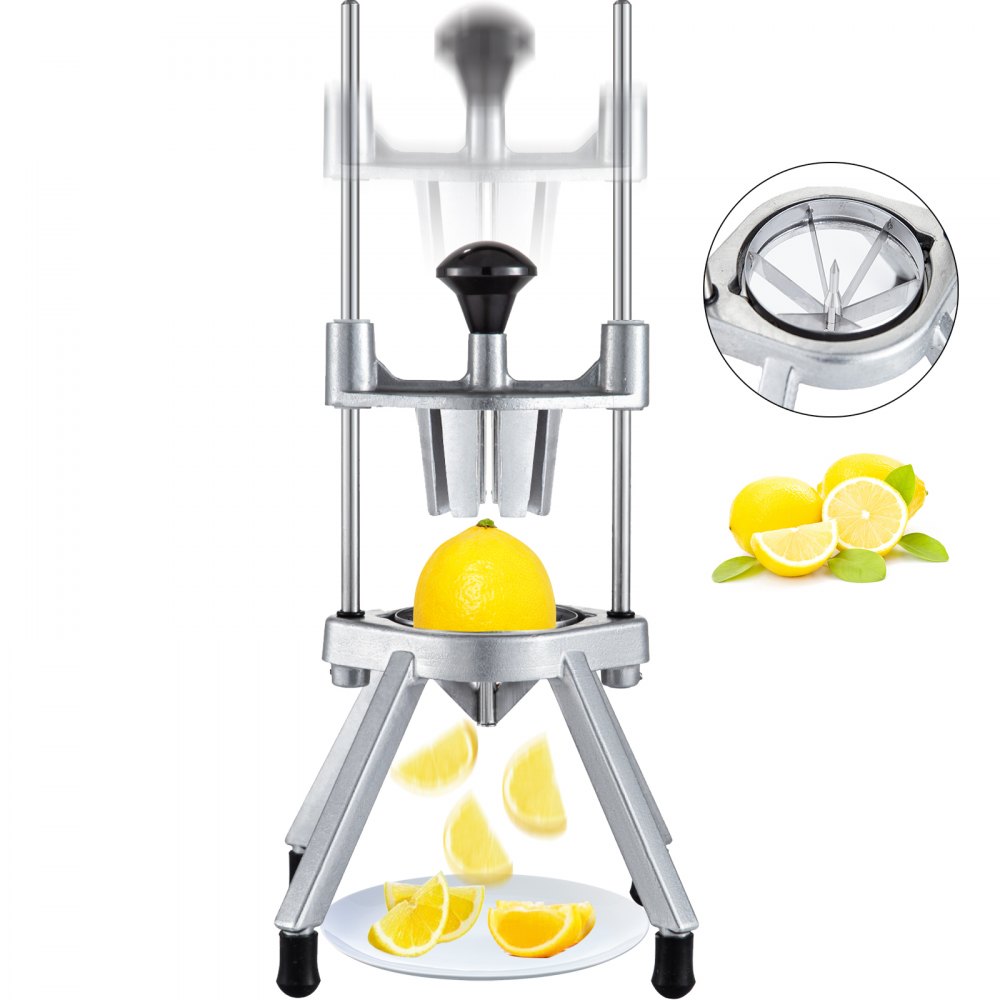 VEVOR Citrus Cutter Lemon, Wedge Slicer 6-Section Lemon Cutter Slicer, Stainless Steel