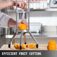 VEVOR-cortador de lima y fruta con hoja de acero inoxidable, cortador de limón para casa, Bar y restaurante, comercial, fácil de cortar, 6 secciones