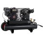 VEVOR 8 Gallon Twin-Tank Gas Powered Air Compressor, 6.5HP 7CFM Air Tank, Gas-Driven Air Compression System with Twin-Cylinder Piston Pump, 115 PSI Max Pressure & Wheel for Workshops (4 Gallon x 2)