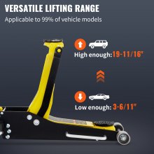 VEVOR Floor Jack, 3 Ton Low Profile Floor Jack, Aluminum And Steel Racing Floor Jack With Dual Pistons Quick Lift Pump, Floor Jack Lifting Range 90 mm-500 mm