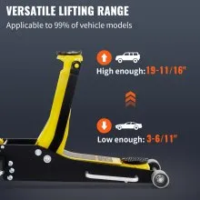 VEVOR 3 Ton Low Profile Aluminum Steel Racing Floor Jack Dual Pump Lift Car Auto