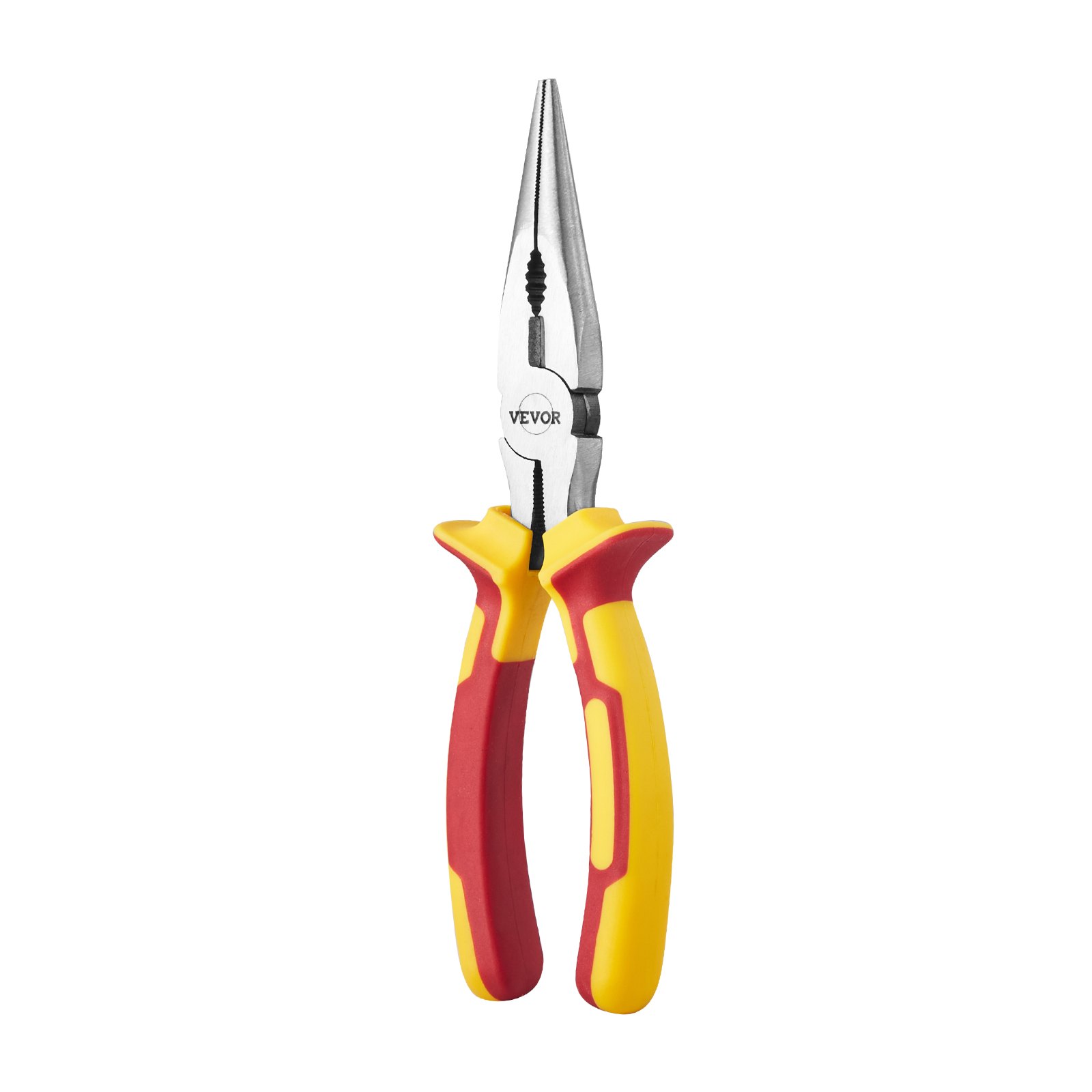 VEVOR 2-Piece Needle Nose Pliers, 8 in Long Needle Nose Plier and 6 in Small Needle Nose Plier, 45 Steel and TPR Handle, for Wire Wrapping, Handmade Craft, Jewelry Making Supplies, Repairing