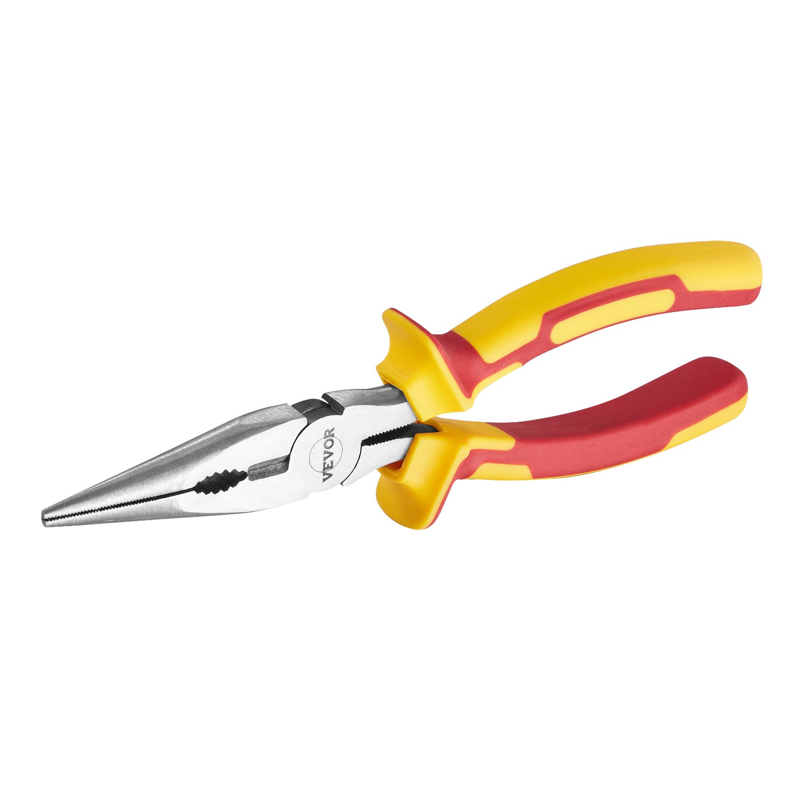 VEVOR 2-Piece Needle Nose Pliers, 8 in Long Needle Nose Plier and 6 in Small Needle Nose Plier, 45 Steel and TPR Handle, for Wire Wrapping, Handmade Craft, Jewelry Making Supplies, Repairing