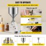 VEVOR A02 Pneumatic Paste Liquid Filling Machine, 5-50ml Bottle Filler, Liquid Paste Filling Machine, Semi-auto Paste Bottle Filling Machine for Liquids Pastes and Cream