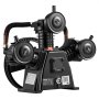 VEVOR Air Compressor Pump Head, 2.98 kW 320 L/min, 3-Cylinder Oil-Lubricated Air Compressor Pump Head, Single-Stage Cast Iron Replacement Head with Max 10 Bar Pressure for Woodworking Auto Repair