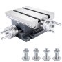 VEVOR Compound Slide Milling Table, 4-7/10" x 4-3/10" Multifunction Milling Bench Drill, Adjustable X 120?mm Y 108 mm Axis Milling Machine Worktable, Compound Cross Slide Table for Bench Drill Stand