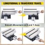 VEVOR Compound Slide Milling Table, 4-7/10" x 4-3/10" Multifunction Milling Bench Drill, Adjustable X 120?mm Y 108 mm Axis Milling Machine Worktable, Compound Cross Slide Table for Bench Drill Stand