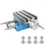 VEVOR Compound Slide Milling Table, 4-7/10" x 4-3/10" Multifunction Milling Bench Drill, Adjustable X 120?mm Y 108 mm Axis Milling Machine Worktable, Compound Cross Slide Table for Bench Drill Stand