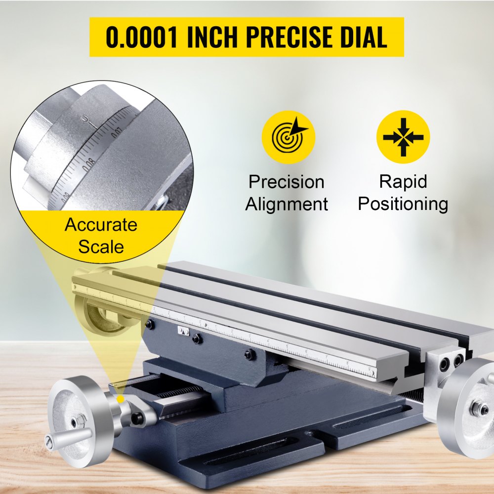 Vevor Cross Milling Work Slide Table Bench Drilling Milling Machine 6"x 18.5"