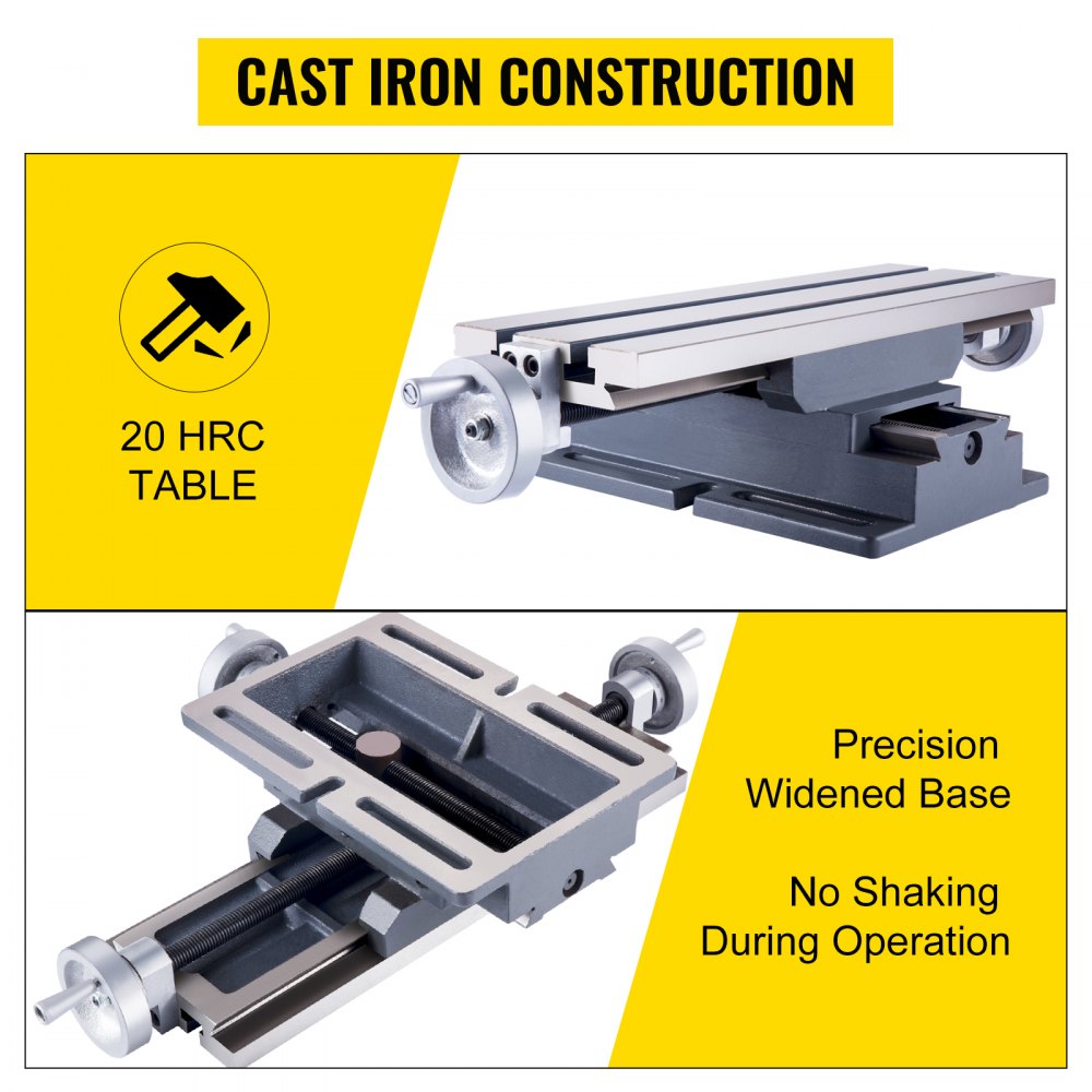 Vevor Cross Milling Work Slide Table Bench Drilling Milling Machine 6"x 18.5"