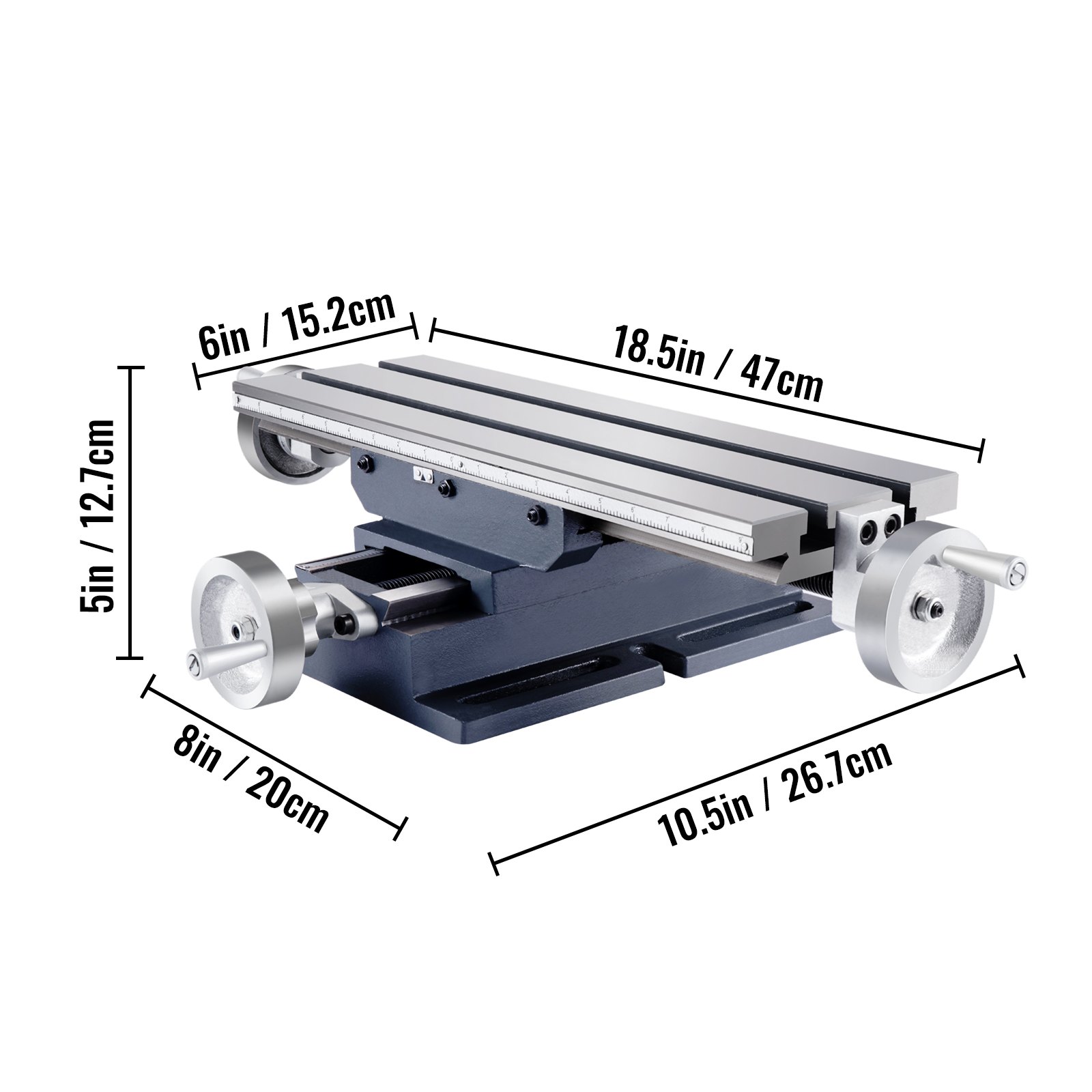 Vevor Cross Milling Work Slide Table Bench Drilling Milling Machine 6"x 18.5"