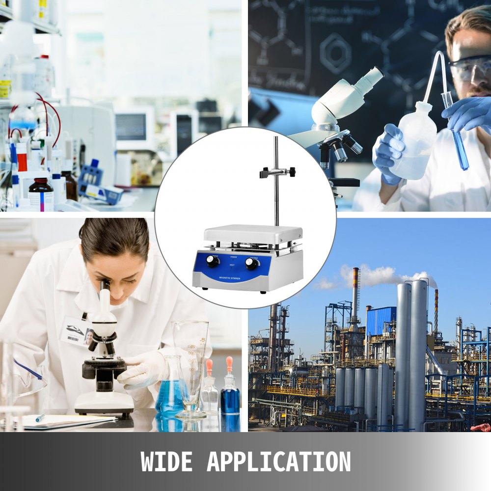 VEVOR Magnetic Stirrer Magnetic Stirrer Plate Magnetic Plate Aluminum Panel Magnetic Stirrer Hot Plate Magnetic Plate with 1 inch Stirr Bar Magnetic Stirrer Mixer (17 * 17)