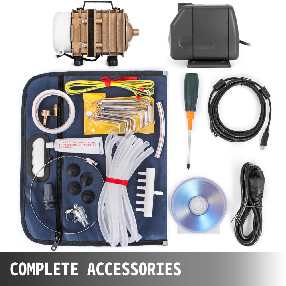 Updated New 50W CO2 Laser Engraving Cutting Machine with Auxiliary Rotary Device