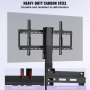 VEVOR motorized tv lift with heavy-duty carbon steel construction, reinforced hooks, and anti-slip guard.