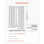 VEVOR Blackout Curtains, White Blocking Drapes for Bedroom and Living Room, 2 Panels Set Grommet Room Darkening Curtain, Solid Thermal Insulated Drapes, Noise Reducing Window Treatments, 52x84 inch