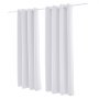 VEVOR Blackout Curtains, White Blocking Drapes for Bedroom and Living Room, 2 Panels Set Grommet Room Darkening Curtain, Solid Thermal Insulated Drapes, Noise Reducing Window Treatments, 52x84 inch