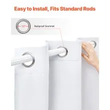2 Set Blackout Curtain Grommet Window Panel Thermal Insulated Drapes 52x84 inch