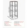VEVOR Water Jug Holder, 4 Tiers 11 L and 19 L Water Bottle Holder for 3 Bottles, Heavy Duty Jug Rack Organizer with Storage Shelf, Detachable for Kitchen, Office, Living Room, Black and Brown
