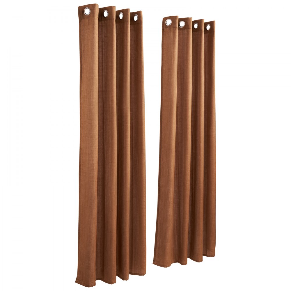 VEVOR Natural Linen Curtains, 52 x 84 inch 2 Panels Set, Grommet Light Filtering Thick Flax Textured Linen Drapes, Privacy Burlap for Living Room, Bedroom, Farmhouse, Sunroom, Office Window Curtain