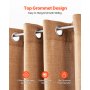 Natural Linen Curtains 52 x 84 inch 2 Panels Set Grommet Light Filtering Thick