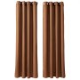 VEVOR Natural Linen Curtains, 52 x 84 inch 2 Panels Set, Grommet Light Filtering Thick Flax Textured Linen Drapes, Privacy Burlap for Living Room, Bedroom, Farmhouse, Sunroom, Office Window Curtain