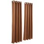 VEVOR Natural Linen Curtains, 52 x 84 inch 2 Panels Set, Grommet Light Filtering Thick Flax Textured Linen Drapes, Privacy Burlap for Living Room, Bedroom, Farmhouse, Sunroom, Office Window Curtain