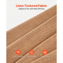 Natural Linen Curtains 52 x 84 inch 2 Panels Set Grommet Light Filtering Thick