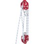 VEVOR Twin Sheave Block and Tackle 30 kn Pulley 61 m 11 mm Double Braid Rope