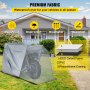 VEVOR Motorcycle Shelter Storage Waterproof Motorbike Storage Tent Oxford 600D Silver Color 106.3"x41.3"x61" Motorcycle Shelter Shed with Carry Bag Small