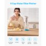 Water Filter Pitcher 6 Cup Glass Water Filtration Pitcher 211 Gallons No BPA
