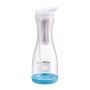 VEVOR Water Filter Pitcher, 6 Cup Glass Water Filter Dispenser, Fast & Compact Fridge-friendly Water Filtration System, No BPA, Lasts 3 Months or 211 Gallons, Reduces Chlorine, Rust, Odors, PFOA/PFOS