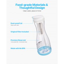 Water Filter Pitcher 6 Cup Glass Water Filtration Pitcher 211 Gallons No BPA