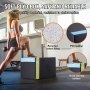 VEVOR 3 in 1 Plyometric Jump Box, 16/14/12 Inch Cotton Plyo Box, Platform & Jumping Agility Box, Anti-Slip Fitness Exercise Step Up Box for Home Gym Training, Conditioning Strength Training, Black