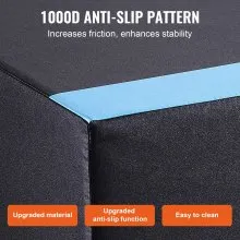 VEVOR 3 in 1 Plyometric Jump Box, 16/14/12 Inch Cotton Plyo Box, Platform & Jumping Agility Box, Anti-Slip Fitness Exercise Step Up Box for Home Gym Training, Conditioning Strength Training, Black