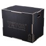 VEVOR 3 in 1 Plyometric Jump Box, 30/24/20 tuuman puinen Plyo Box, Platform & Jumping Agility Box, Liukumaton Fitness Exercise Step Up Box kotikuntosaliharjoitteluun, kuntoutusvoimaharjoittelu, musta