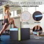VEVOR 3-i-1 Plyometric Jump Box, 30/24/20 tommers bomullsplyo-boks, plattform- og hoppende agility-boks, Anti-Slip Fitness Trenings Step Up Box for hjemmetrening, styrketrening, svart