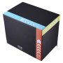 VEVOR 3 in 1 Plyometric Jump Box, 30/24/20 tuuman puuvillainen Plyo Box, Platform & Jumping Agility Box, Liukumista estävä Fitness Exercise Step Up Box kotikuntosaliharjoitteluun, kuntoutusvoimaharjoittelu, musta