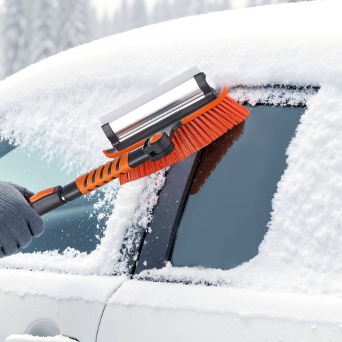 Snow Scraper Ice Scrapers For Car Windshield, Snow Brush For Car, 33 Extendable Snow Removal Brush For Car